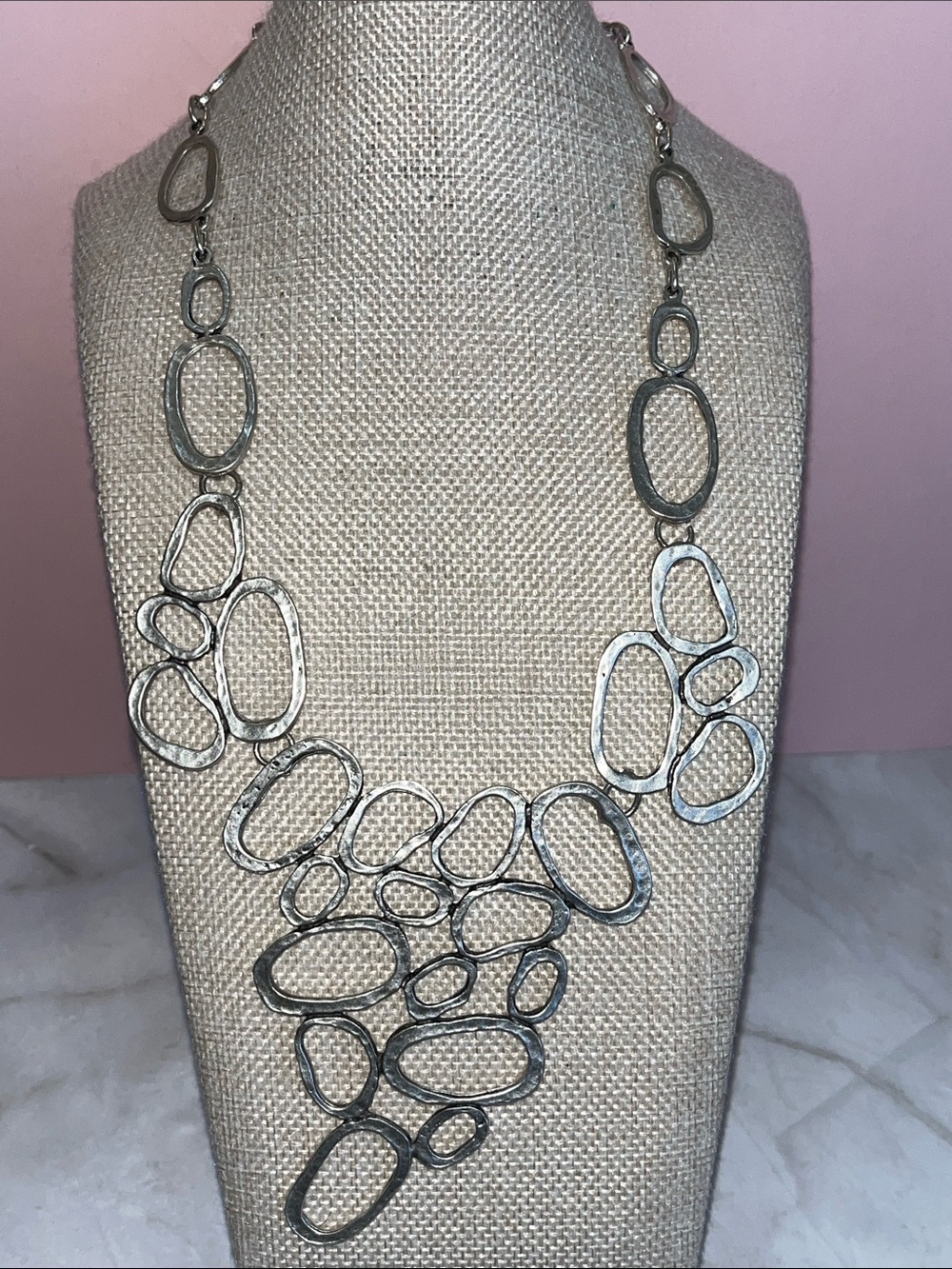 Pewter LONG NECKLACE Rare HTF - Picture 2 of 10